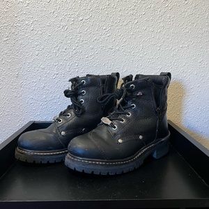 Motorcycle/combat zip up boots